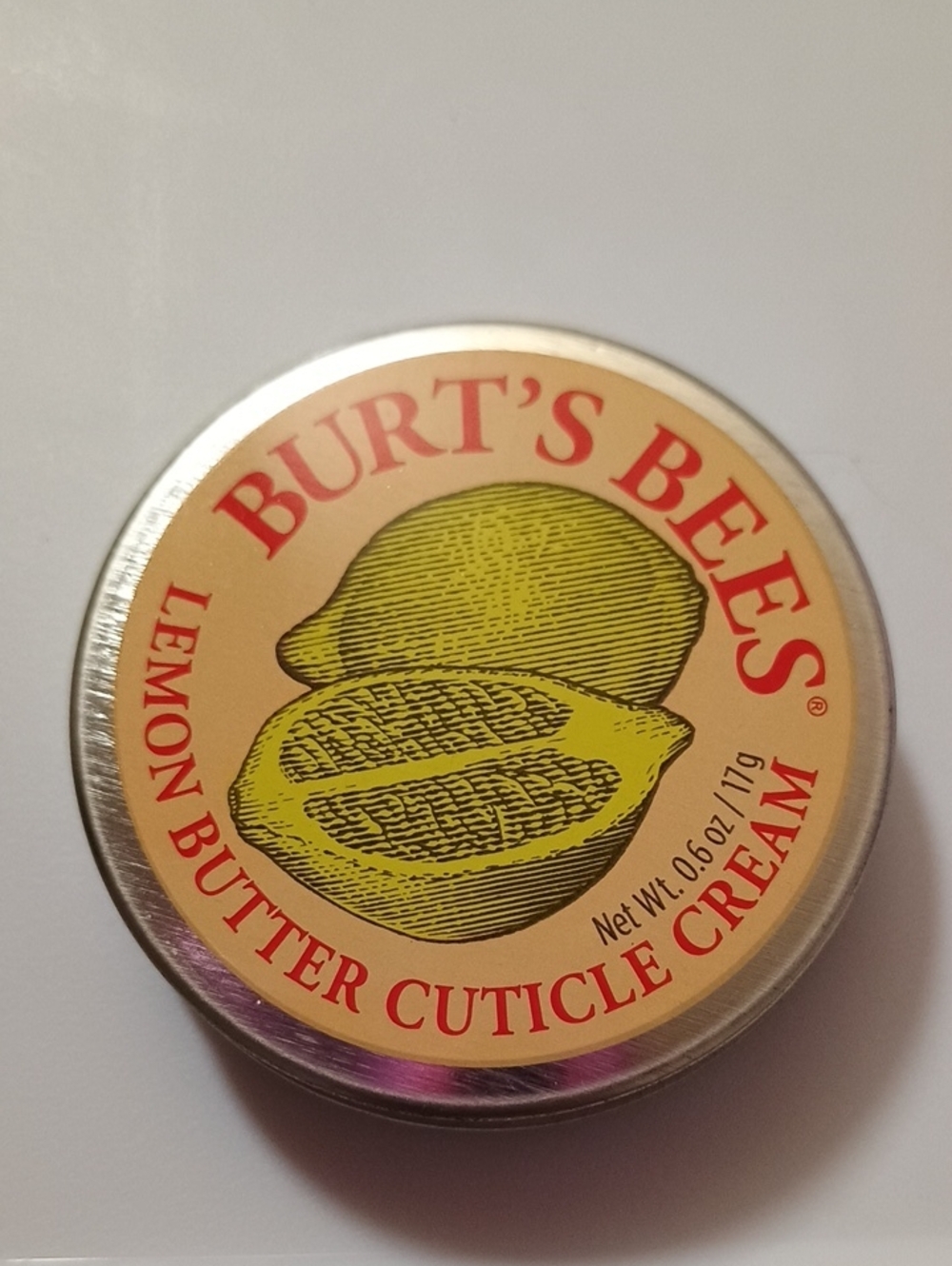 Burt's Bees 100% Natural Lemon Butter Cuticle Cream - 17g Tin
